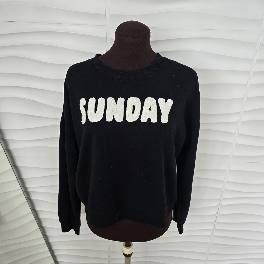 Workshop Republic Clothing Black Crewneck Sweatshirt